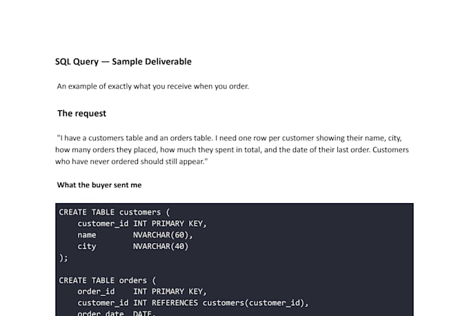 write fix and explain your sql query in sql server oracle or mysql